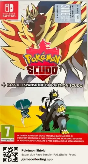Pokémon Shield Nintendo Switch, Italy box front