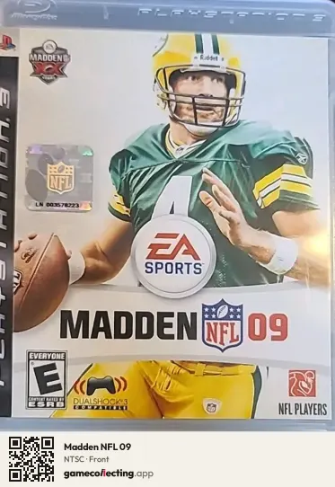 Madden NFL 09 PlayStation 3, NTSC box front