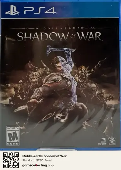Middle-earth: Shadow of War PlayStation 4, NTSC box front