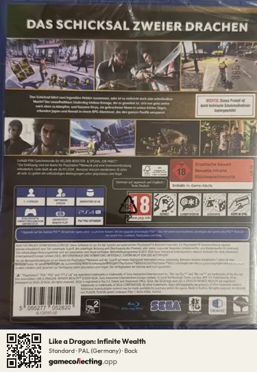 Like a Dragon: Infinite Wealth PlayStation 4, Germany box back