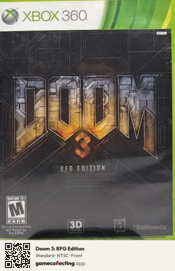 Doom 3: BFG Edition Xbox 360, NTSC box front