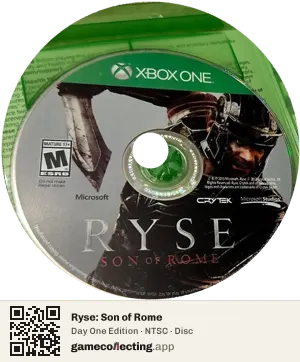 Ryse: Son of Rome Xbox One, NTSC disc
