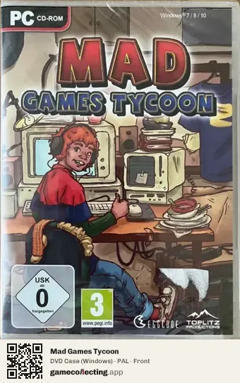 Mad Games Tycoon Computer, PAL box front