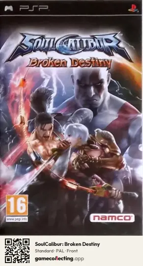 SoulCalibur: Broken Destiny PlayStation Portable, PAL box front