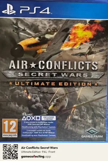 Air Conflicts: Secret Wars PlayStation 4, PAL box front