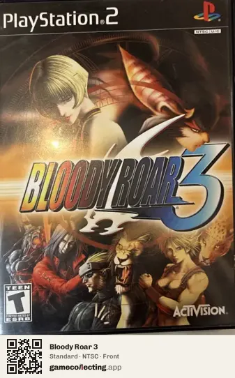Bloody Roar 3 PlayStation 2, NTSC box front