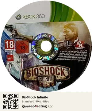 BioShock Infinite Xbox 360, PAL disc