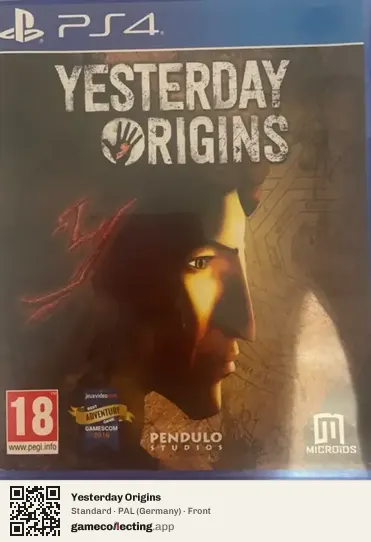 Yesterday Origins PlayStation 4, Germany box front