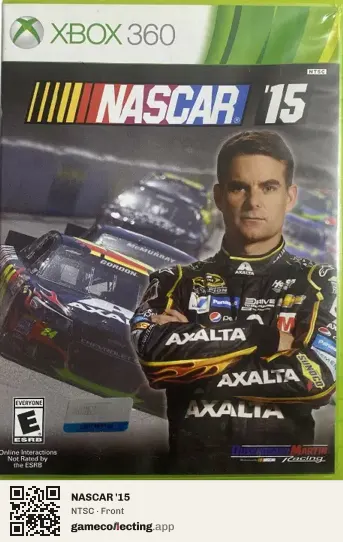 NASCAR '15 Xbox 360, NTSC box front