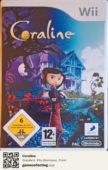 Coraline Nintendo Wii, Germany box front