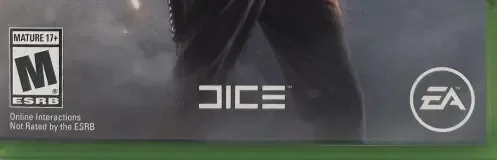 Battlefield 1, the ESRB box on its front