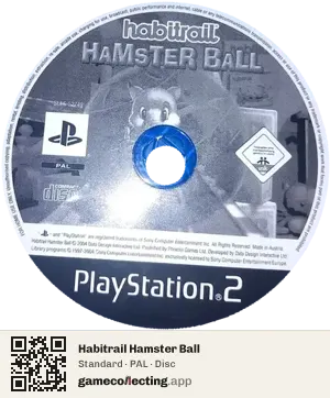 Habitrail Hamster Ball PlayStation 2, PAL disc