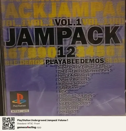PlayStation Underground Jampack Volume 1 PlayStation, NTSC box front