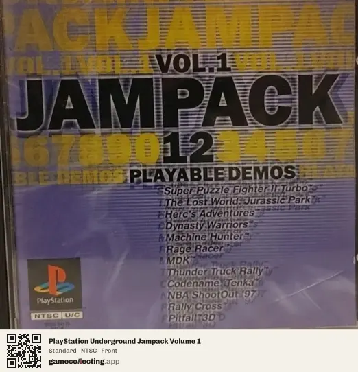 PlayStation Underground Jampack Volume 1 PlayStation, NTSC box front