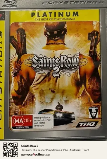 Saints Row 2 PlayStation 3, Australia box front