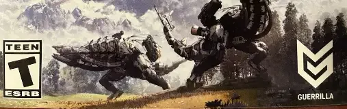 Horizon Zero Dawn, the ESRB box on its front