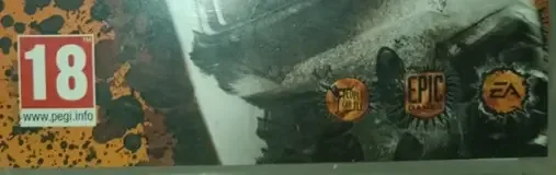 Bulletstorm, the PEGI square on its front