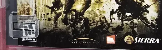 F.E.A.R.: First Encounter Assault Recon, the ESRB box on its front