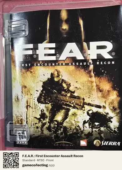 F.E.A.R.: First Encounter Assault Recon PlayStation 3, NTSC box front