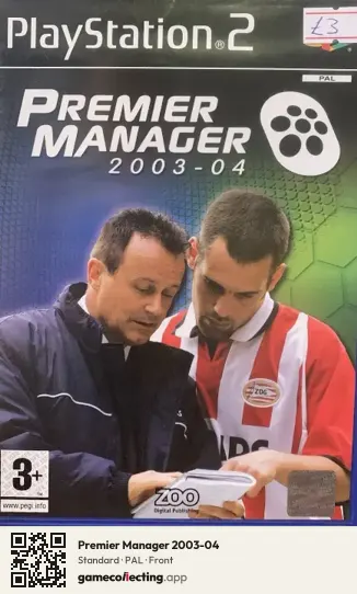 Premier Manager 2003-04 PlayStation 2, PAL box front