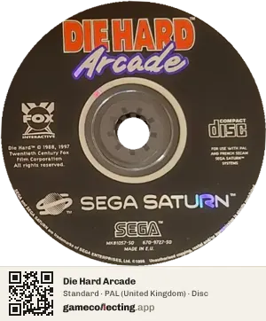 Die Hard Arcade Sega Saturn, PAL disc