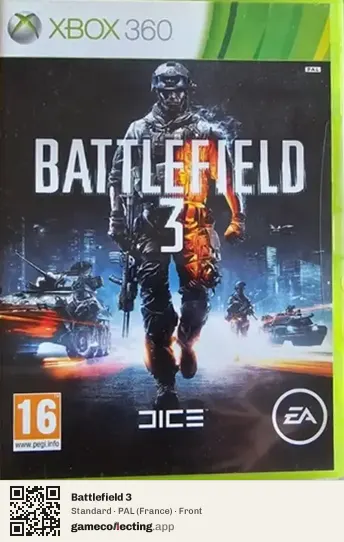 Battlefield 3 Xbox 360, France box front