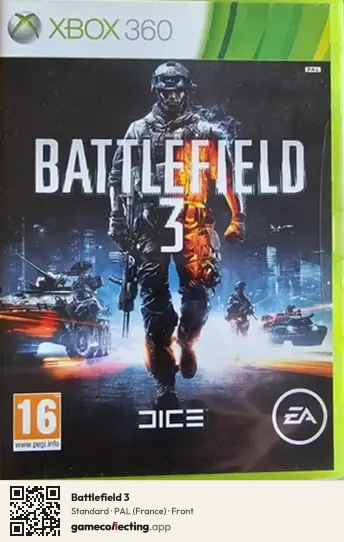 Battlefield 3 Xbox 360, France box front