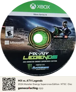 MX vs. ATV Legends Xbox Series X, NTSC disc