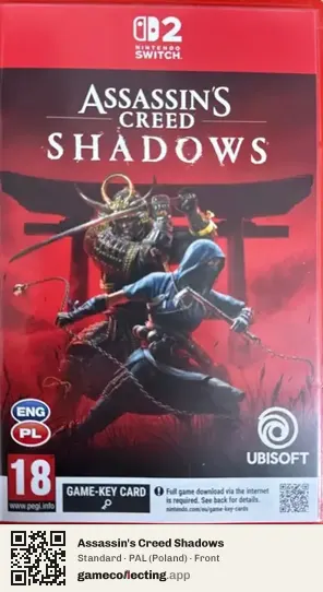 Assassin's Creed Shadows Nintendo Switch 2, Poland box front
