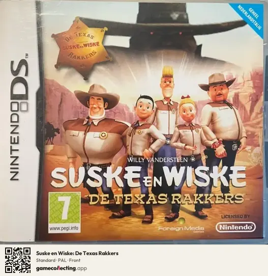 Suske en Wiske: De Texas Rakkers Nintendo DS, PAL box front