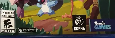 Temtem, the ESRB box on its front