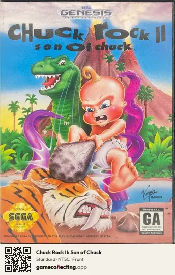 Chuck Rock II: Son of Chuck Sega Mega Drive / Genesis, NTSC box front