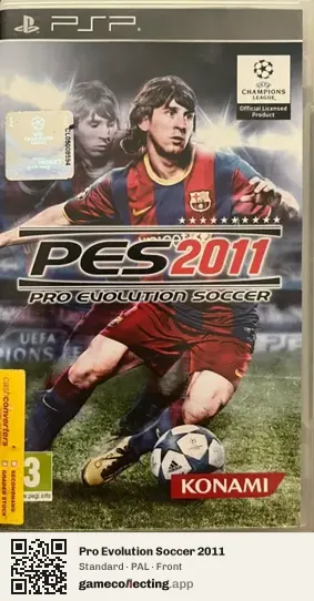 Pro Evolution Soccer 2011 PlayStation Portable, PAL box front