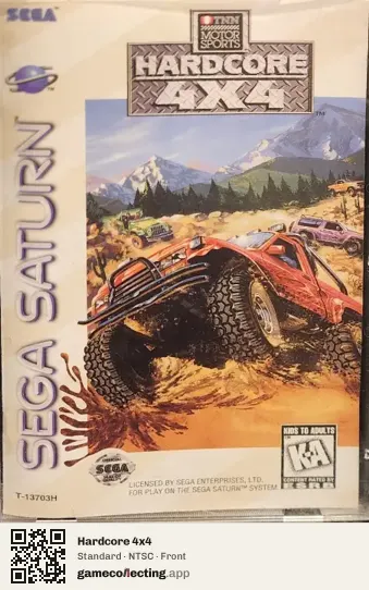 Hardcore 4x4 Sega Saturn, NTSC box front