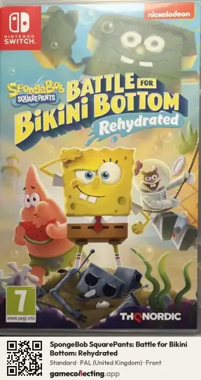 SpongeBob SquarePants: Battle for Bikini Bottom: Rehydrated Nintendo Switch, United Kingdom box front