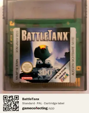 BattleTanx Game Boy Color, PAL cartridge label