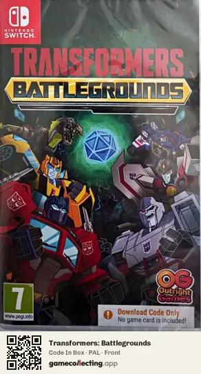 Transformers: Battlegrounds Nintendo Switch, PAL box front