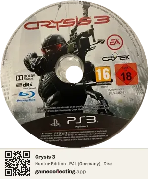 Crysis 3 PlayStation 3, PAL disc