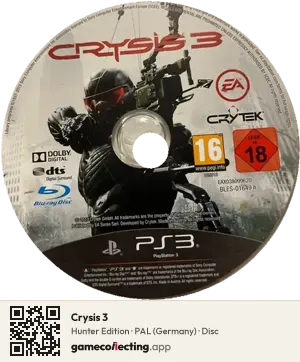 Crysis 3 PlayStation 3, PAL disc