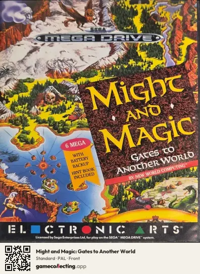 Might and Magic: Gates to Another World Sega Mega Drive / Genesis, PAL box front