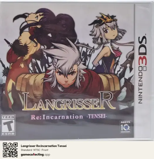 Langrisser Re:Incarnation Tensei Nintendo 3DS, NTSC box front