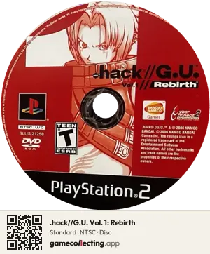 .hack//G.U. Vol. 1: Rebirth PlayStation 2, NTSC disc