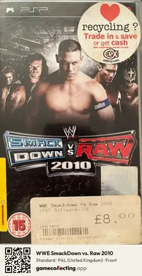 WWE SmackDown vs. Raw 2010 PlayStation Portable, United Kingdom box front