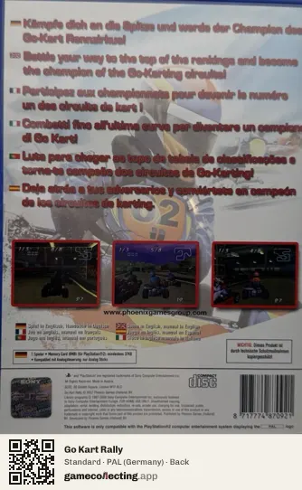 Go Kart Rally PlayStation 2, Germany box back