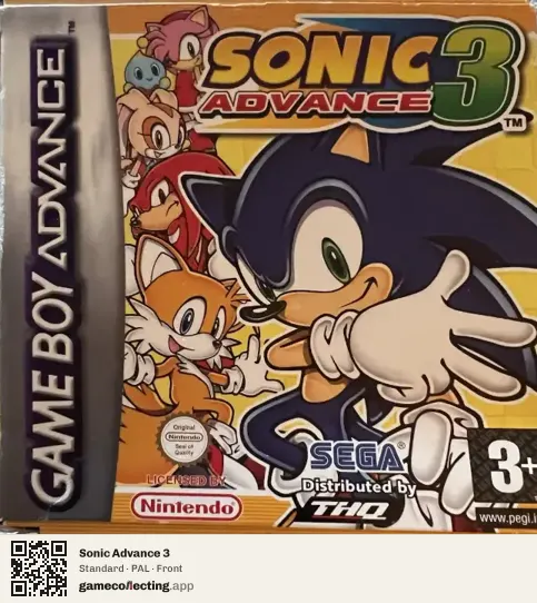Sonic Advance 3 Game Boy Advance, PAL box front