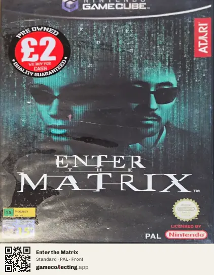 Enter the Matrix Nintendo GameCube, PAL box front