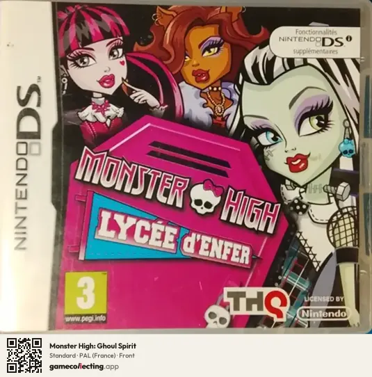 Monster High: Ghoul Spirit Nintendo DS, France box front