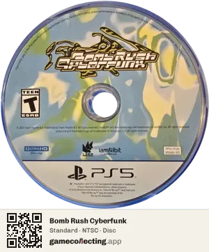 Bomb Rush Cyberfunk PlayStation 5, NTSC disc