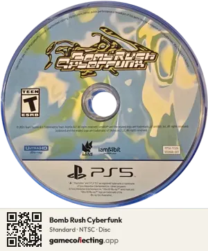 Bomb Rush Cyberfunk PlayStation 5, NTSC disc