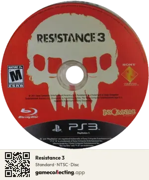 Resistance 3 PlayStation 3, NTSC disc
